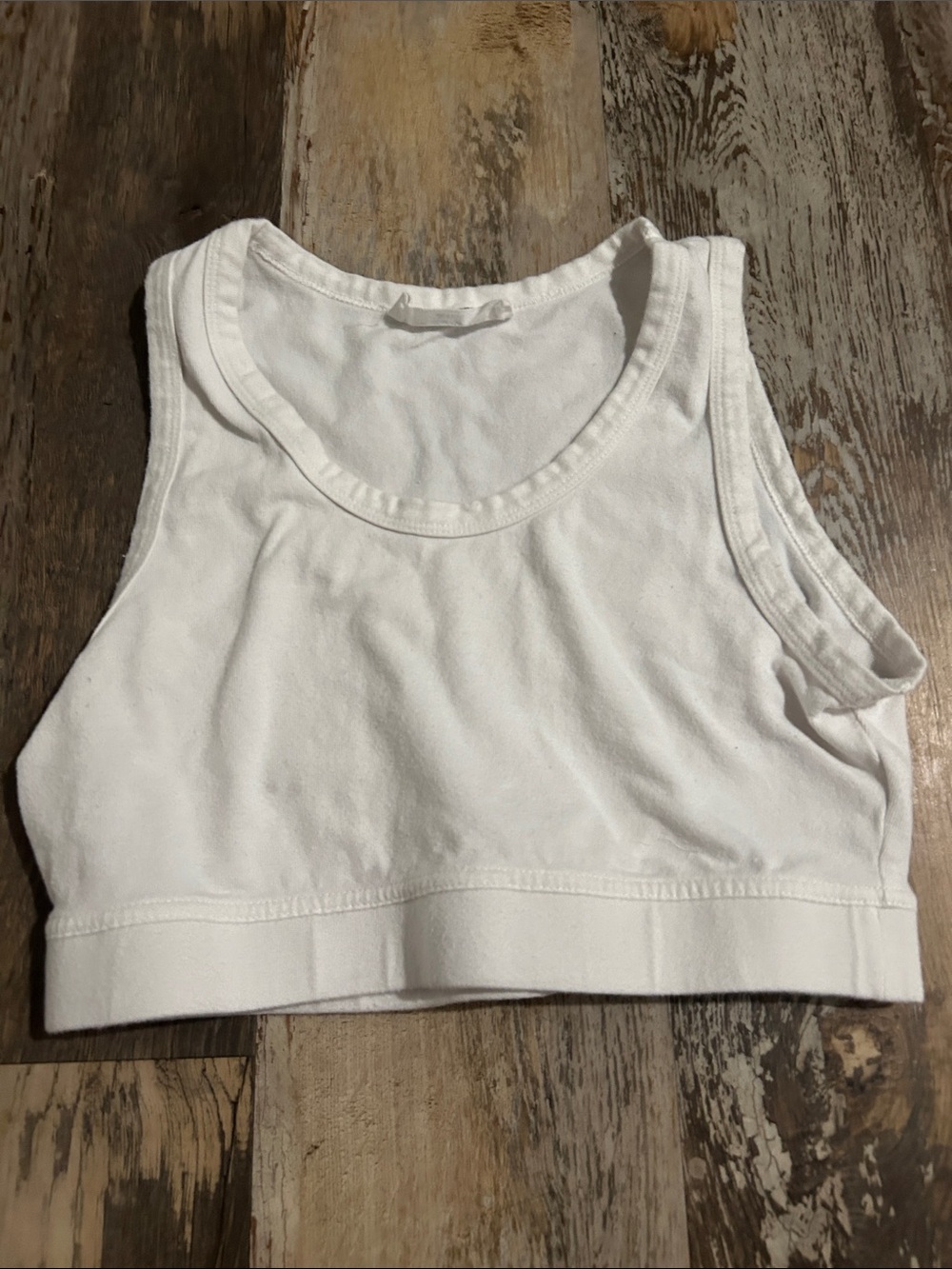 Double Zero White Crop Tank Top